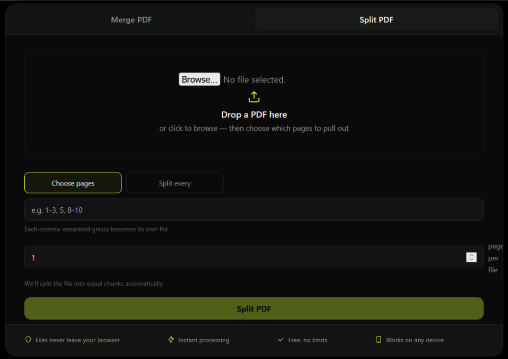 merge pdf online and split pdf online